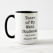 Die Tränen meiner Mathe-Schüler wärmen immer noch  Tasse (Links)