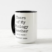 Die Tränen meines Biologielehrers noch immer wärm Tasse (Vorderseite Links)