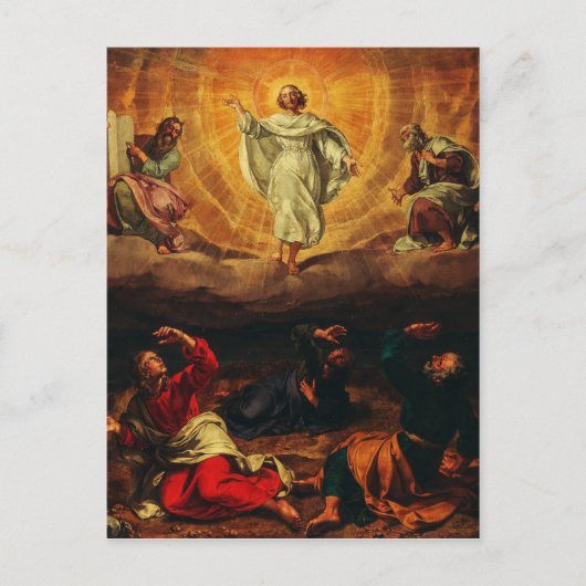 Die Transformation Jesu Christi Postkarte (Vorderseite)