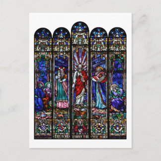 Die Transformation Jesu Christi verkleidete Glasku Postkarte