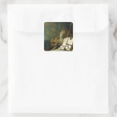 Die Transienz aller irdischen Dinge, c.1660 Quadratischer Aufkleber (Tasche)