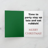 Die Trashy Duo Niedliche Tiere Weihnachtsgrüße Karte (Innenseite)