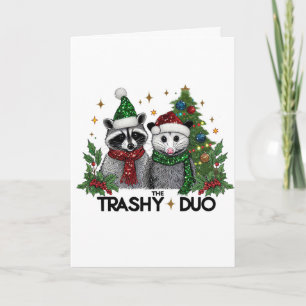 Die Trashy Duo Niedliche Tiere Weihnachtsgrüße Karte