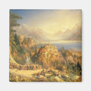 Die Trauben-Ernte feiern, See Orta, Norden es Magnet