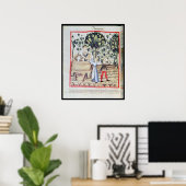 Die Traubenernte aus dem 13. Jahrhundert Poster (Heimbüro)