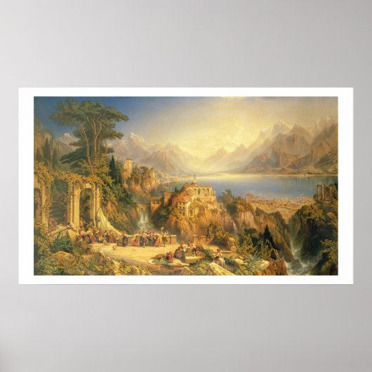 Die Traubenernte, der Orta-See, im Norden Poster (Vorne)