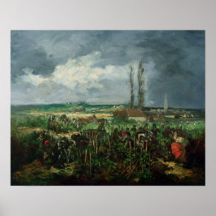 Die Traubenernte in Argenteuil, 1875 Poster