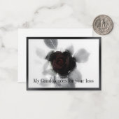 Die trauernden Rose - Sympathiekarten Mitteilungskarte (Vorderseite/Rückseite Beispiel)