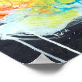 Die Träume - Abstrakte Ausdruckskunst auf dem Plat Poster (Ecke)