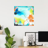 Die Träume - Abstrakte Ausdruckskunst auf dem Plat Poster (Heimbüro)