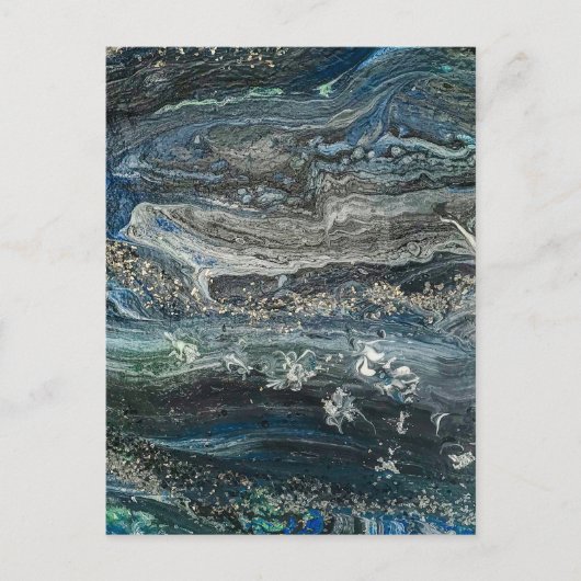 Die Träume der 20 abstrakten Gemälde des Ozeans Postkarte (Vorderseite)