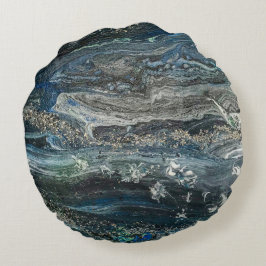 Die Träume der abstrakten Keramik des Ozeans 20 Rundes Kissen