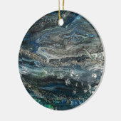 Die Träume der abstrakten Malerei des Ozeans 20 Keramik Ornament (Links)