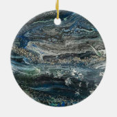 Die Träume der abstrakten Malerei des Ozeans 20 Keramik Ornament (Hinten)