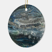 Die Träume der abstrakten Malerei des Ozeans 20 Keramik Ornament (Links)