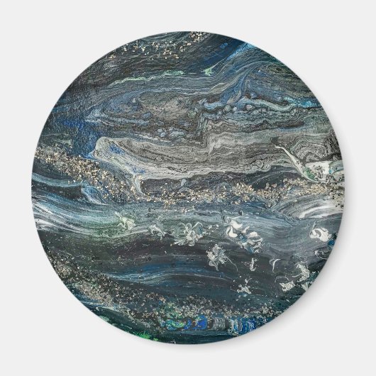 Die Träume der abstrakten Malerei des Ozeans 20 Magnet (Vorne)