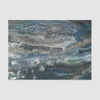 Die Träume der abstrakten Malerei des Ozeans 20 Seidenpapier