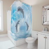 Die Träume der Delphine Duschvorhang (Beispiel)