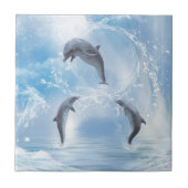 Die Träume der Delphine Fliese (Vorderseite)