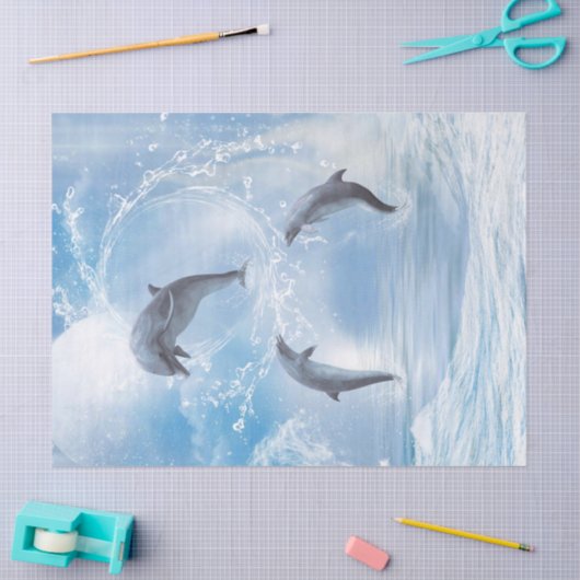 Die Träume der Delphine Seidenpapier (Basteln)