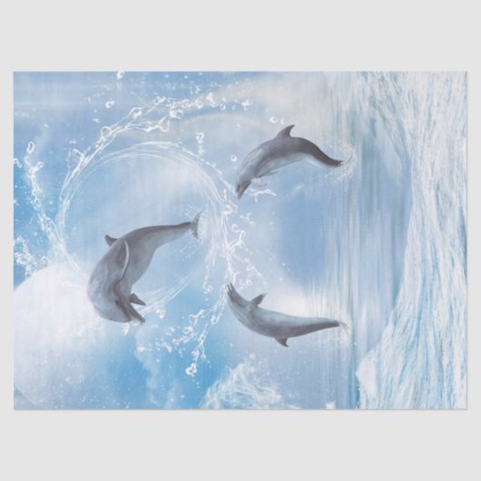 Die Träume der Delphine Seidenpapier (Vorderseite)