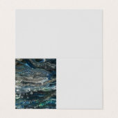 Die Träume des abstrakten Gemäldes des Ozeans Visitenkarten (Außenseite Aufgefaltet)