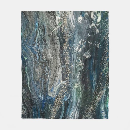 Die Träume des Ozeans 20 abstrakte Gemälde Meeresg Fleecedecke (Vorderseite)