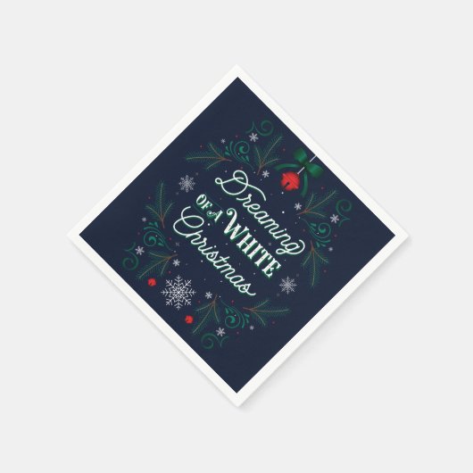 Die Träume eines Weißwein-Weihnachts-Party-Papiers Serviette (Ecke)