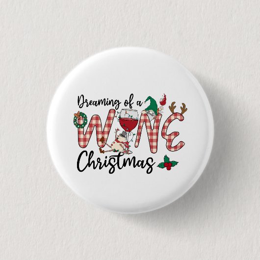 Die Träume von einem Weihnachtsfest Button (Vorderseite)