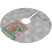 Die Träume von einem Wein Weihnachten Polyester Weihnachtsbaumdecke (Schrägansicht)