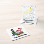Die Träume von einem Wein Weihnachten Rechteckiger Pappuntersetzer (Vor Ort)