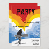 Die Traumeinladung des Snowboarders Einladung (Vorne/Hinten)