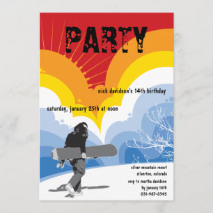 Die Traumeinladung des Snowboarders Einladung