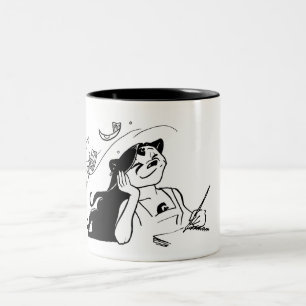 Die träumerische Künstler-Tasse Zweifarbige Tasse
