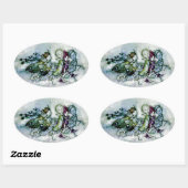 Die Traumfeerien der Sommernacht Ovaler Aufkleber (Blatt)