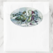 Die Traumfeerien der Sommernacht Ovaler Aufkleber (Tasche)