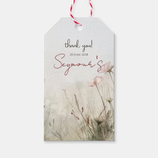 Die traumhafte Aussicht auf Frühlingsblumen Geschenkanhänger (Vorderseite)