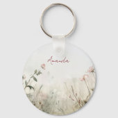 Die traumhafte Aussicht auf Frühlingsblumen Schlüsselanhänger (Vorderseite)