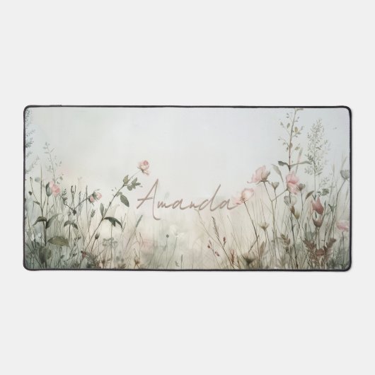 Die traumhafte Aussicht auf Frühlingsblumen Schreibtischunterlage (Vorderseite)