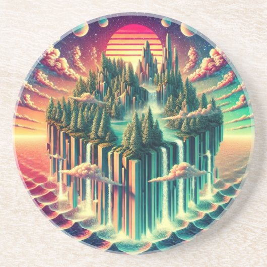 Die Trauminsel: Eine metaphorische Reise Getränkeuntersetzer (Vorne)