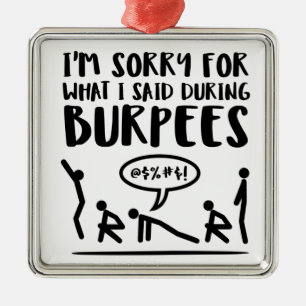 Die traurige Fitness sagte Burpees Silbernes Ornament