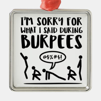 Die traurige Fitness sagte Burpees Silbernes Ornament