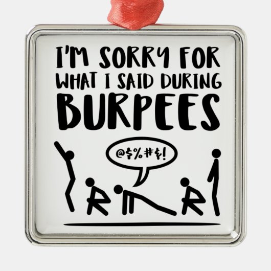 Die traurige Fitness sagte Burpees Silbernes Ornament (Vorne)