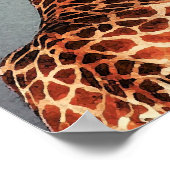 Die traurige Giraffe - digitale Aquarelldrucke Poster (Ecke)