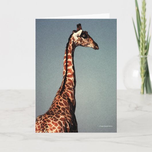 Die traurige Giraffe - Digitale Aquarellkarte Karte (Vorderseite)