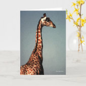 Die traurige Giraffe - Digitale Aquarellkarte Karte (Gelbe Blume)