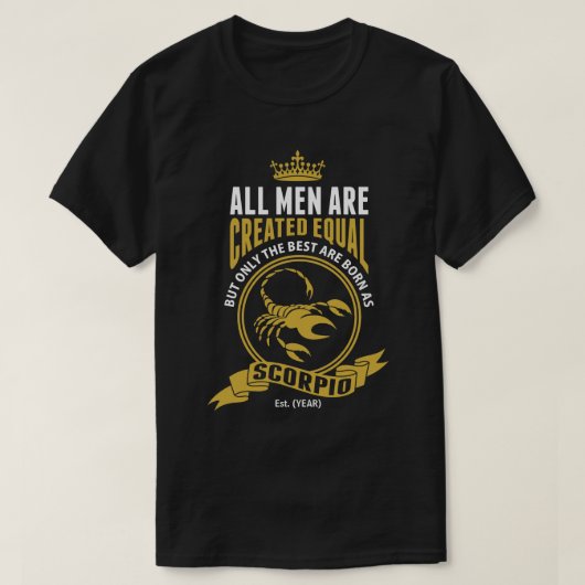 Die Trauzeugen sind als Skorpion geboren T-Shirt (Design vorne)