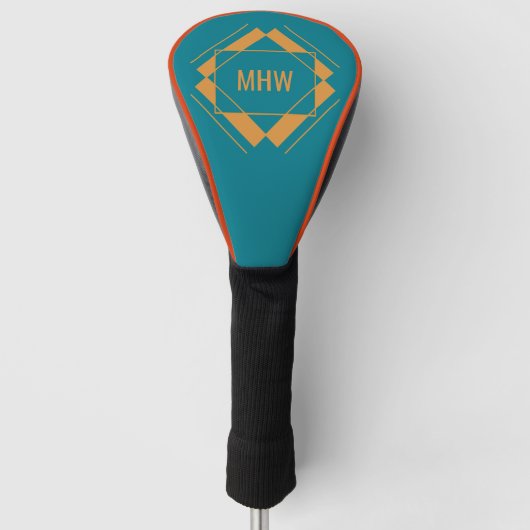 Die Treiberabdeckung für das Monogramm in geometri Golf Headcover (Vorderseite)
