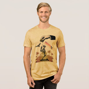 Die trendige Bliss verkörpern: Sarcastic Retro Tri-Blend Shirt