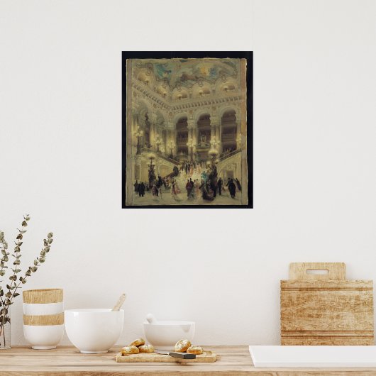 Die Treppe der Oper, 1877 Poster (Küche)